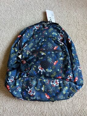 Kipling Seoul Space Game Navy Backpack